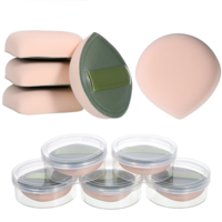 Qianyu 5Pcs Makeup Sponge Latex Free Sponge With box Reusable Silky Cosmetic Applicators Sponges Soft Fluffy Cushion Puff For Foundation Concealer And Powder Puff