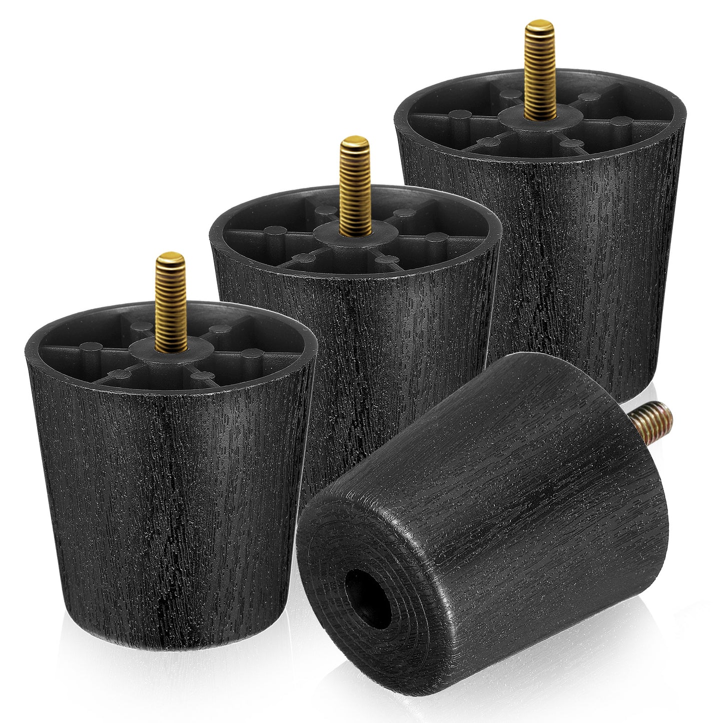 Adjustable Desk Legs 4 PCS Desk Risers Legs Black Furniture Feet Furniture Risers Chair Legs Cabinet Feet Sofa Legs Adjustable Leveling Height Shelf Height Replacement Cube Set Universal Leg Extenders