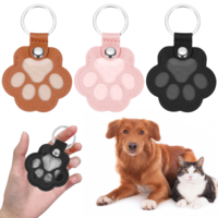 3 Pcs Dog Hair Collector Keychains Pet Memorial Gifts Paw Print Keychain Cute Leather Hair Keepsake Keyring Pet Fur Storage Keychain for Collecting Bag Purse Paw Charm Key Holder