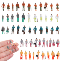 FNANJWQ 100 Pcs Mini People Figurines 1: 150 Scale Little People Toys Tiny Model Architectural Painted Sitting Standing Figurines Model for Miniature Scenes