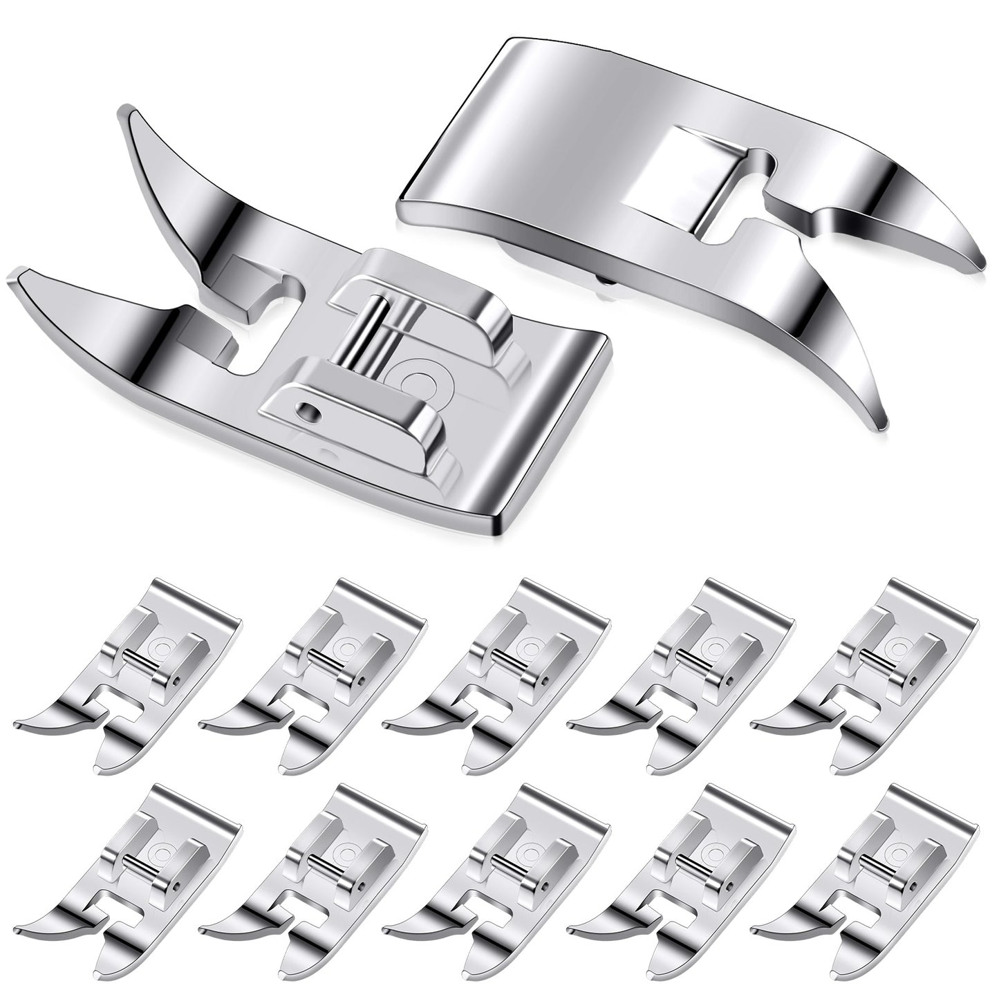 10 PCS Universal General Purpose Sewing Machine Presser Foot Straight Stich Foot Zig Zag Foot Multifuncional Accessories Fits All Low Shank Singer, Brother, Janome, Babylock Sewing Machine