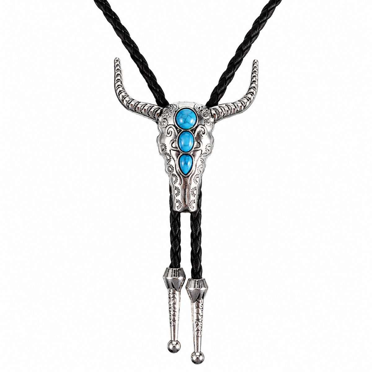 ElevateTech Bolo Tie for Men Cowboy Leather Necklace