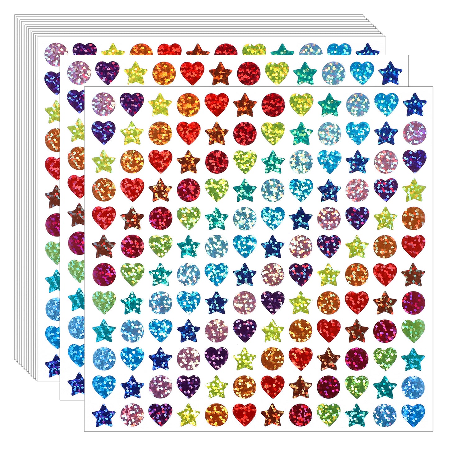 2160 Pcs Star Sticker for Kids Reward Holographic Rainbow Stickers Behavior Reward Sticker Colorful Foil Star Heart Gems Stickers for Teacher Rewards Sheet Incentive Charts Home Art Craft Party
