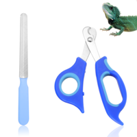 COMNICO Cat Nail Clippers and Nail File Stainless Steel Bearded Dragon NailClippers Lizard Clipper CatSupplies Professional Grooming Pet Tool for Reptile Cat Dog Clippers