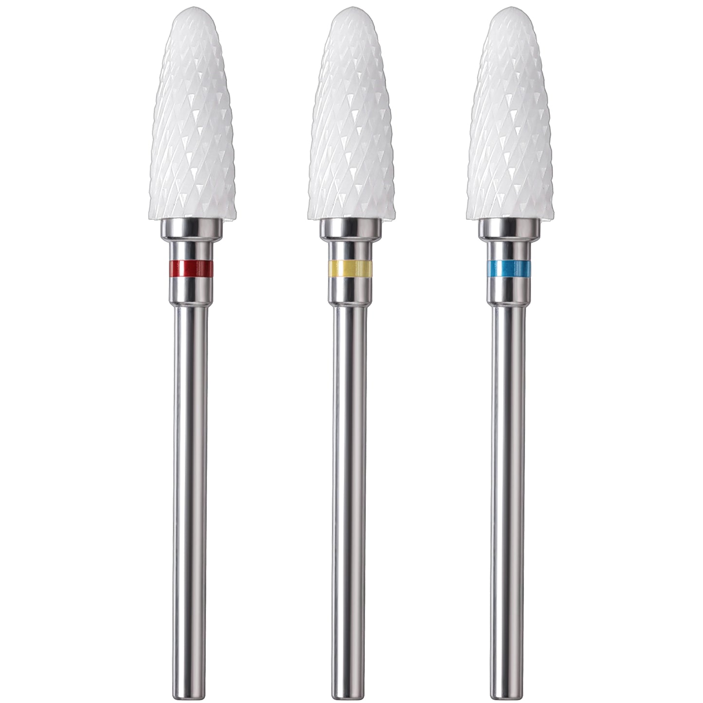 Sibba 3 Pcs Nail Drill Bits Acrylic Nails Bits Carbide Remove Tool Cone Tungsten Quickly Drill Bit Set Professional Cone Nail File Cuticle Cleaner 3/32" Ceramic File Bit for Manicure Pedicure Home