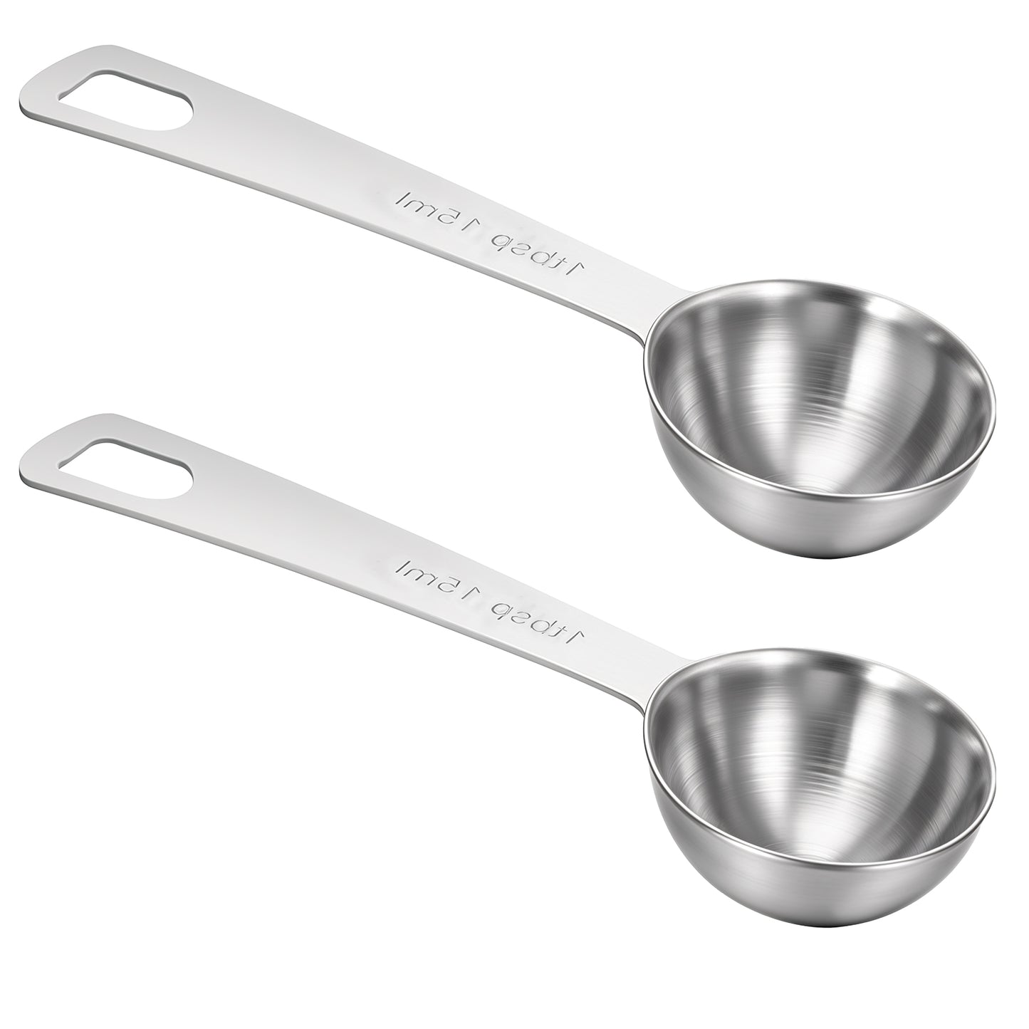2pcs Single Measuring Spoon Stainless Steel Individual Teaspoons Metal Measuring Spoons Kitchen Gadgets Small Tablespoon for Cooking Baking Measure Dry Liquid Ingredients Spice Ground Coffee Beans Tea
