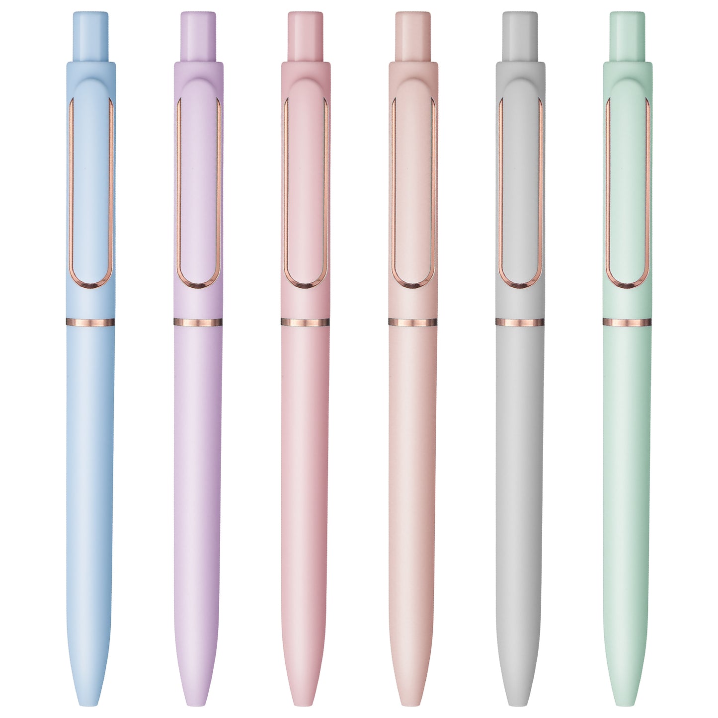 Wanmu Gel Pens, 6 Pcs 0.5mm Black Ink Fine Point Smooth Writing Pen, High-End Series Office School Supplies, Cute Aesthetic Gifts for Women Men Nurse Journaling Note Taking(6 Colors)