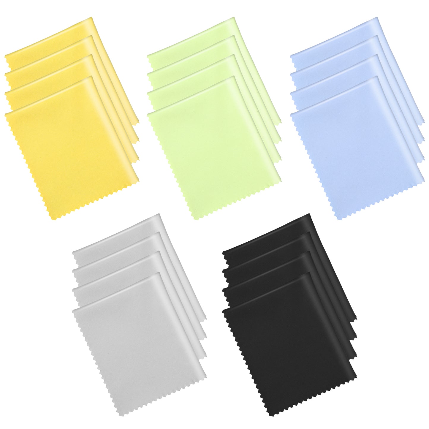 20 Pcs Multicolor Glasses Cleaning Cloth Microfiber Cleaning Cloths Premium Eyeglass Cleaner Wipes 6 x 7inch Glasses Cloth for Cell Phones Screens Laptops Lenses All Delicate Surface