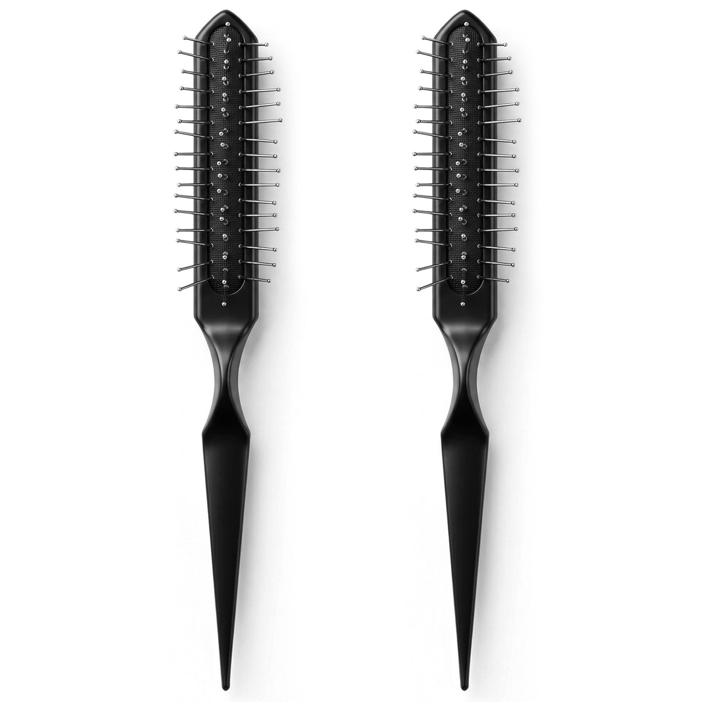 Sibba 2 Pack Wig Brushes for Synthetic - 3 Row Wire Brush, Ball Tips Black Styler, Travel Size Metal Combs for Gentle Detangling and Styling Wigs