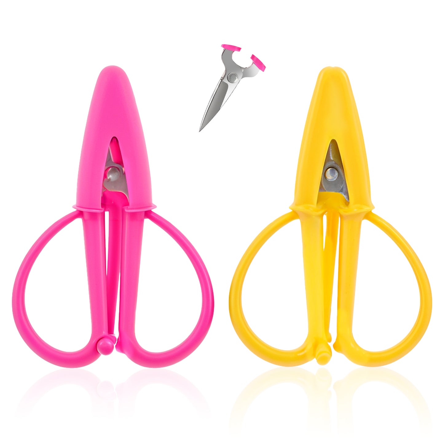 3 Pack Craft Scissors, All Purpose Scissors Scrapbooking Scissor Straight Cutting Mini Scissor with Protective Cover Portable Snips for Embroidery Sewing Knitting Crafting Cross Stitch