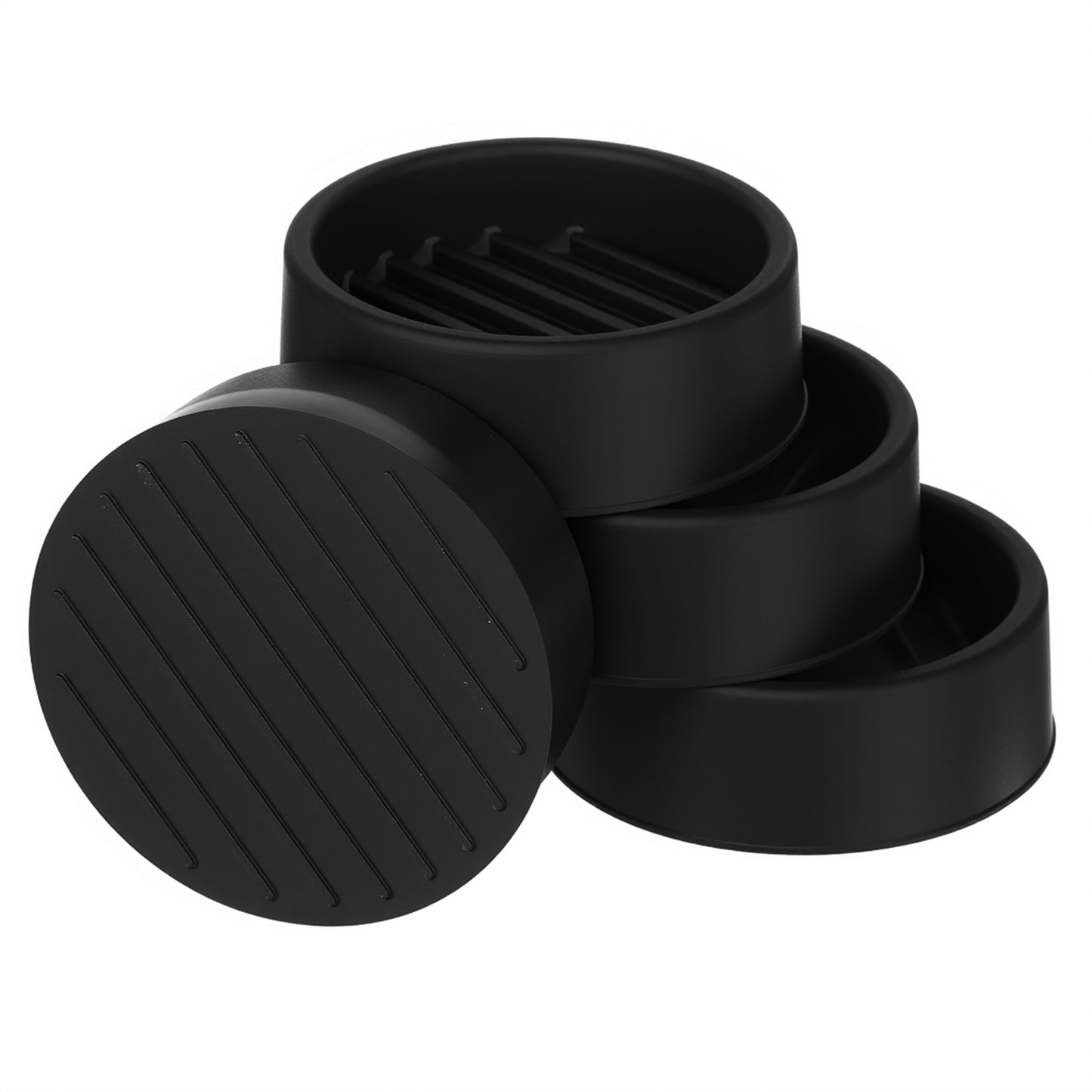 4 Pack Furniture Caster Cups Rubber Furniture Pads Non-Slip furniture Feet Protector Anti Skid Bed Stopper furniture Coasters Gripper for Sofa Feet Table Chair Legs Carpet Floors Protect 1.5 x 1.5"