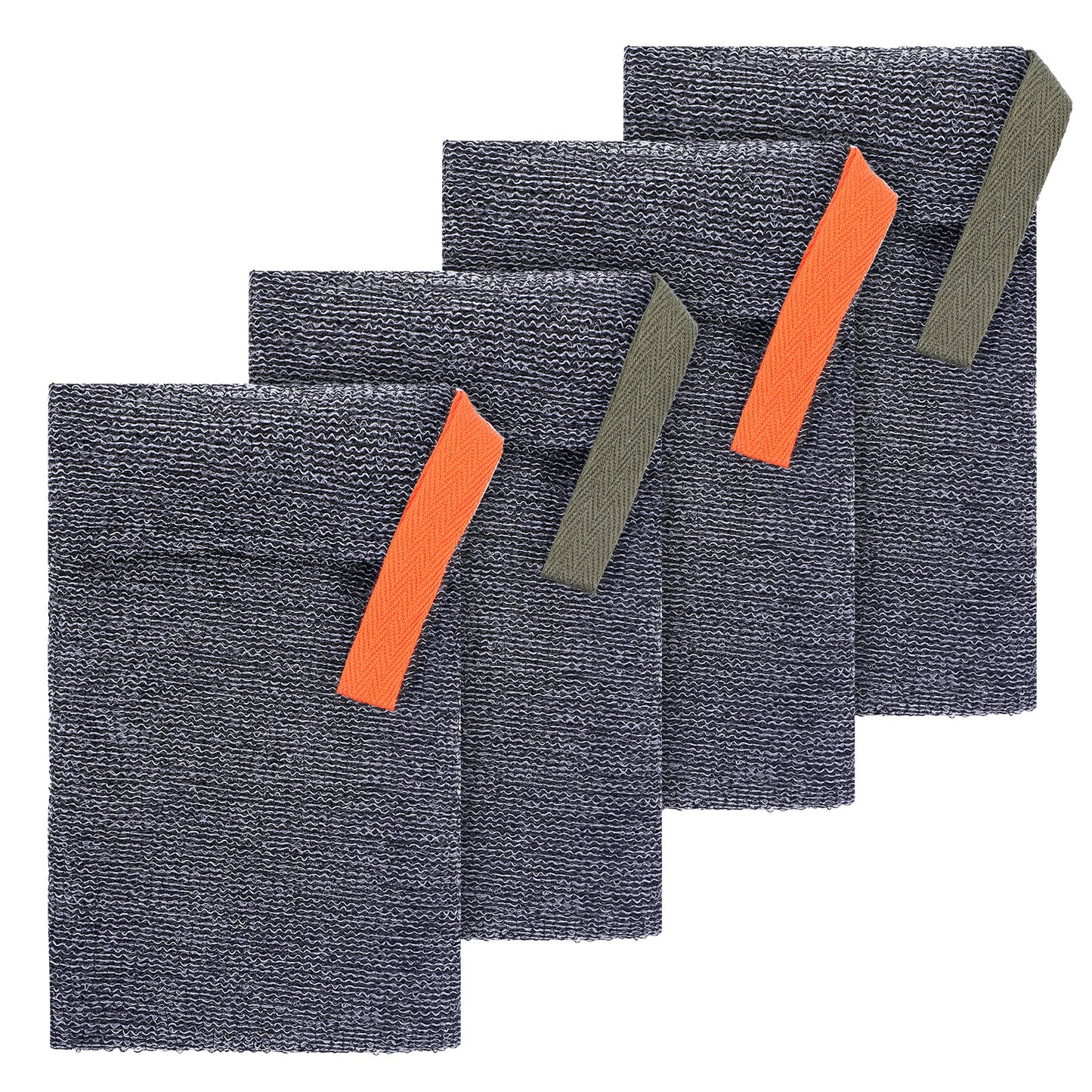 Wanmu 4 Pcs Exfoliating Soap Bags, Deep Exfoliatio Foaming Soap Savers with Quick-Dry Mesh, Body Scrubber Bar Soap Pouch Sock for Bath Shower