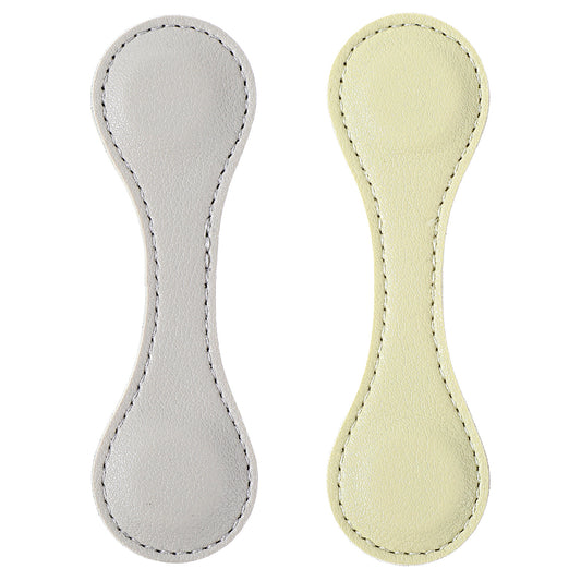 Dimeho 2 Pcs Leather Magnet Bookmark Retro Book Page Holder Vintage Page Marker Clip Handmade Cute Reading Accessories for Women Bookworm Book Lovers Reader Gift (Light Yellow + Light Gray)