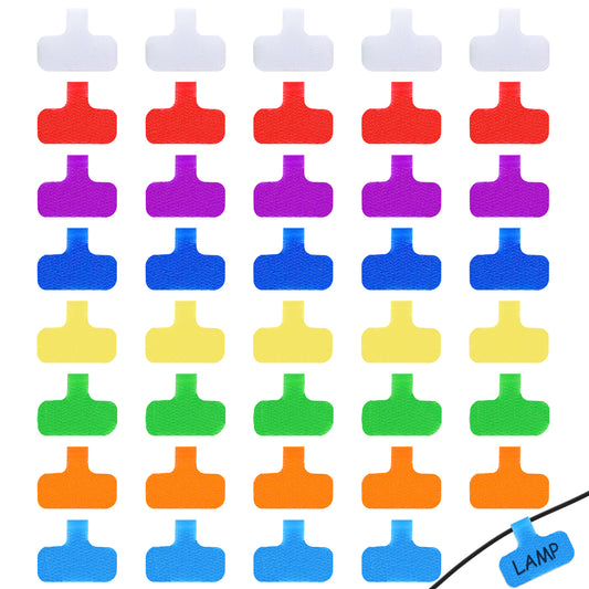 32pcs Cable Cord Labels Large Size for Organizing Wires & Identification Multicolored Handwriting Cable Tags Wire Labels for Cable Management Self Adhesive Reusable Wire Tags for Electronics Computers