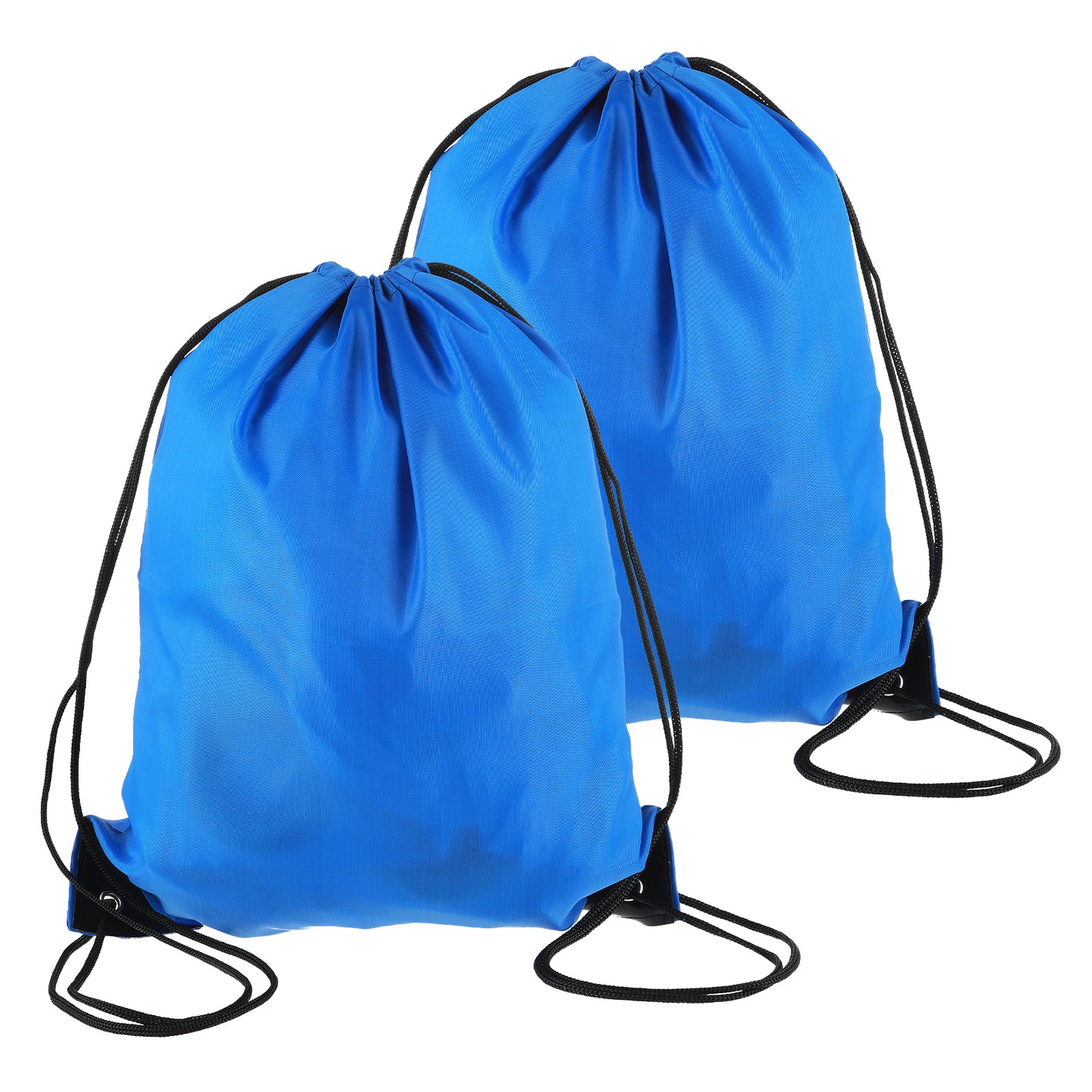 Sibba 2 Pcs Drawstring Bags Travel Backpack PE Bags Portable Package Lightweight Sackpack Foldable Luggage Gear Draw String Back Bag Draw Rope Bag for Sports Gym Travel Swimming (Blue)