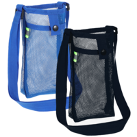 Dimeho 2 Pcs Water Bottle Holder Mesh Bottle Carrier with Adjustable Shoulder Strap Lightweight Sling Water Bottle Sleeve Bag for Sports Gym Hiking Camping Travel Cycling Beach
