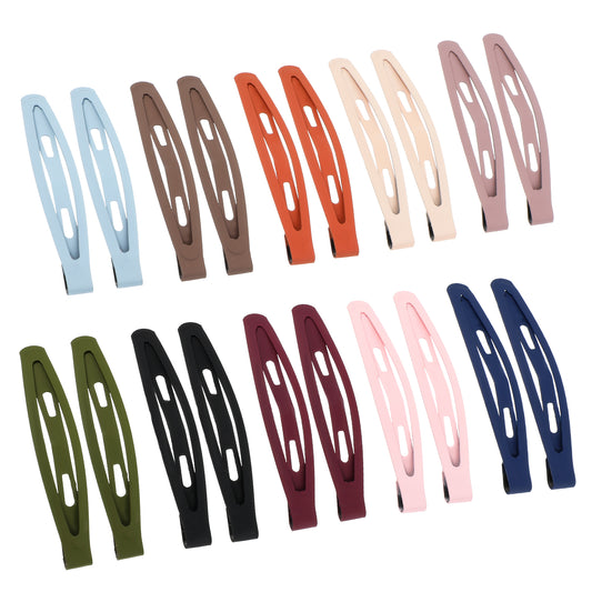 Sibba Thin Hair Clips For Women 20 PCS Anti-slip Snap Barrettes Fine Grips Clip Colorful Printed Metal Hairclips Small Flat Hairstyle Accessories Tiny Makeup Grippers Decorations No Bend Hairpins
