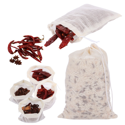 20PCS 20PCS Empty Tea Bags Cotton Drawstring Bag for Straining Reusable Cheesecloth Spice Bag Seasoning Sachet Bag Cheese Cloths Muslin Bags for Tea Filter Coffee Soup Cooking Odds and Ends Storage