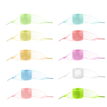 COMNICO 10 Pairs Shoe Laces, Soft Silk Satin Shoelaces Snow Yarn Fashion Ribbon Shoestrings Flat Wide Colorful Shoe Ties for Women Girls Lady Sneaker(10 Colors)(Color C)