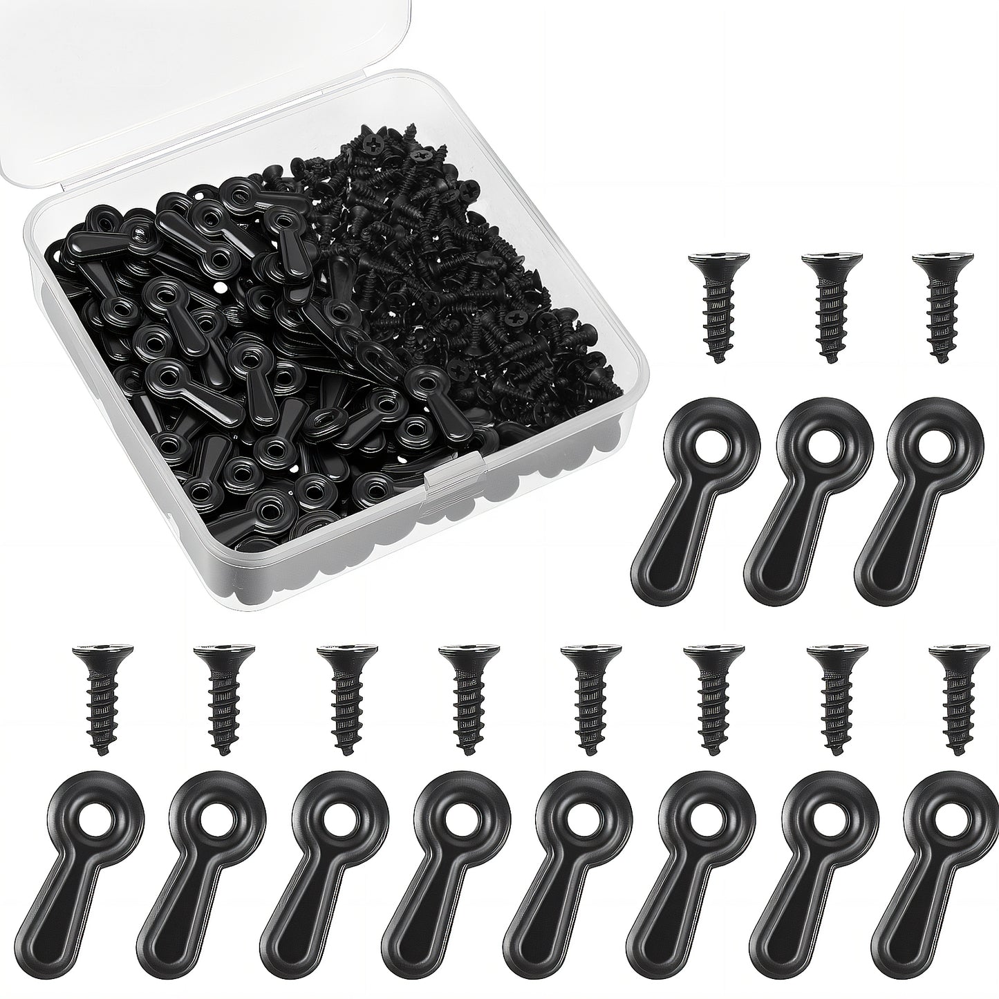240 Pcs Picture Frame Backing Clips Picture Frame Turn Button Fasteners Set with 240 Pcs Screws Photo Frames Hardware Backing Clips for Hold Photo Painting Poster Photograph Craft Drawing