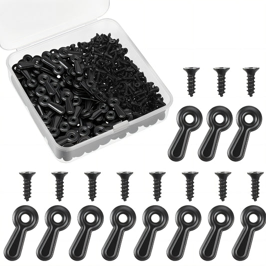 240 Pcs Picture Frame Backing Clips Picture Frame Turn Button Fasteners Set with 240 Pcs Screws Photo Frames Hardware Backing Clips for Hold Photo Painting Poster Photograph Craft Drawing