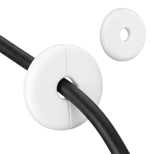 Sibba 2 PCS Wall Grommets for Cables White ABS Cable Pass Through Kit for Starlink Ethernet Wire Hole Cover & Walls Bushing Neat Cable Routing Accessories for Cables Wall Bushing Feed Throgh(1.57in)