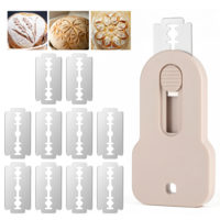 ElevateTech Professional Bread Lame Sourdough Tools with 10 Replaceable Blades Bread Scoring Tool for Sourdough BreadBaking BreadMaking Tools Beige