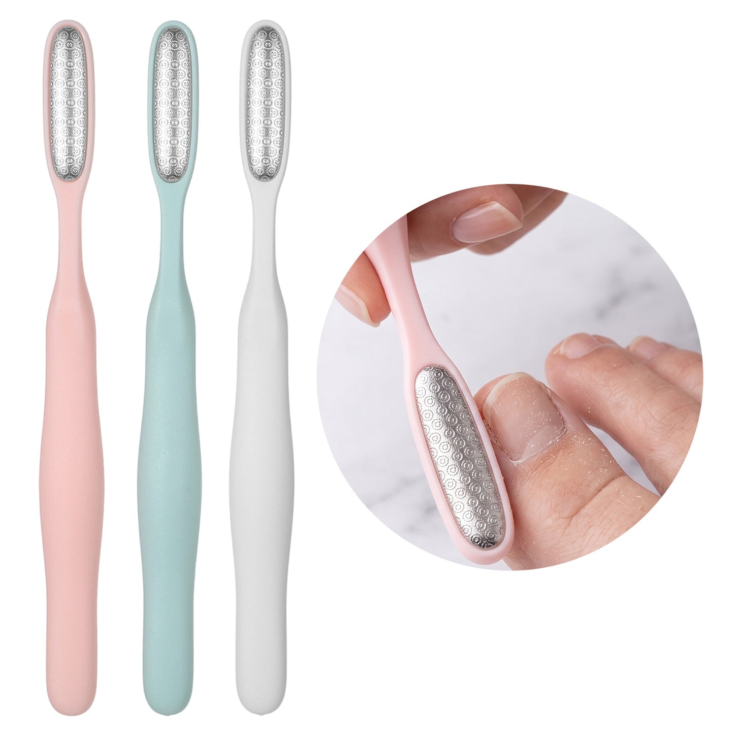 FNANJWQ 3 Pack Precision Callus Remover for Toe Mini Foot File Exfoliator