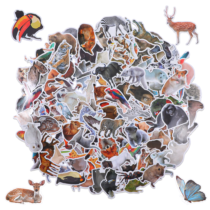 Wanmu 200 Pcs Cute Animal Stickers, Jungle Wildlife Zoo Animals Stickers, Waterproof Vinyl Water Bottle Decorations Gifts for Women, Men, Kids, Laptop, Classroom, Phone Case, Luggage, Stanley Cups