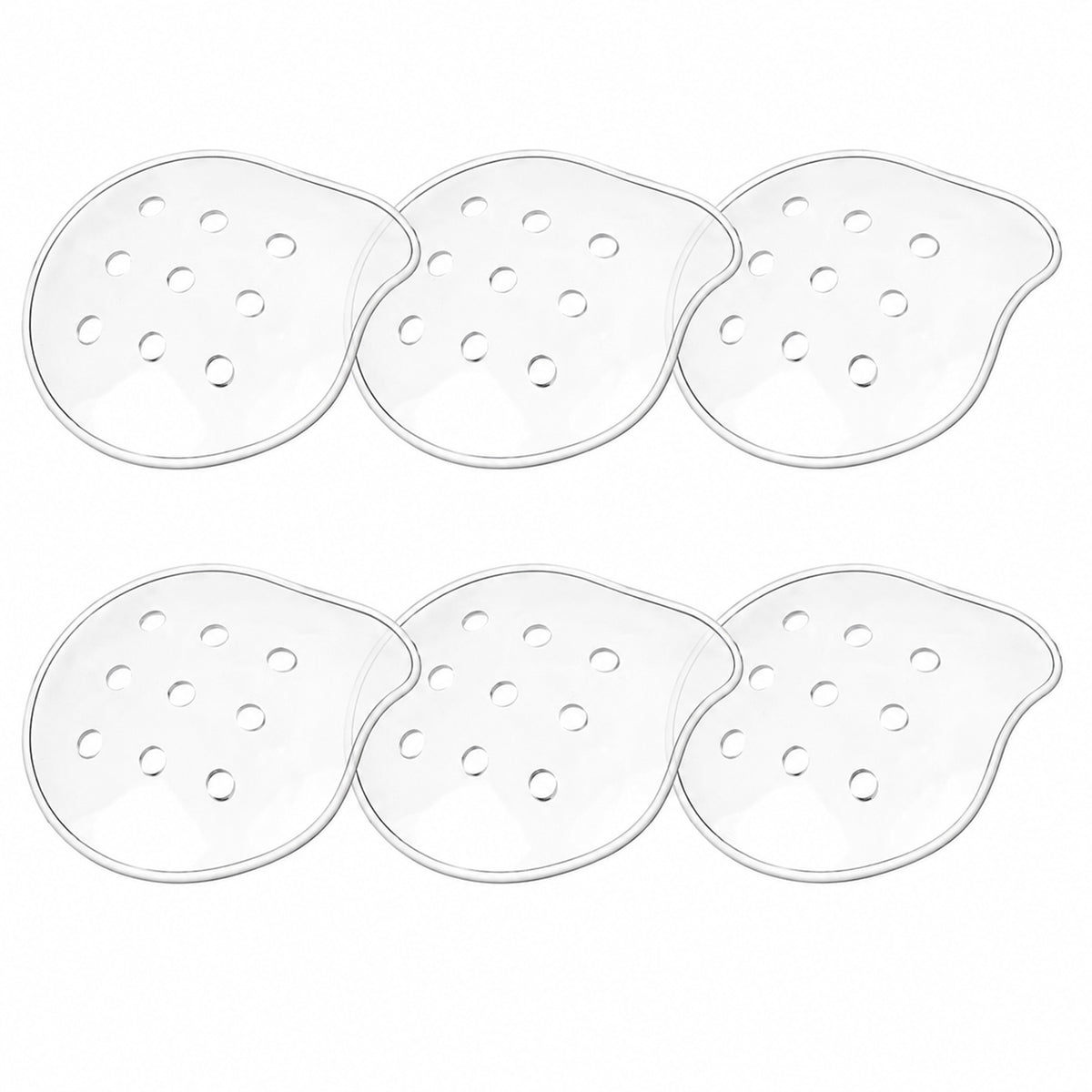 Dimeho 9-Hole Plastic Eye Patch, 6 Pcs Clear Eye Patches