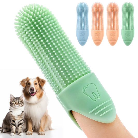 5Pcs Dog Toothbrush for Pet, Soft Silicone Finger Toothbrush 360° Cleaning Finger Brush for Small Breeds, Puppy & Kitten Dental Care, Gentle Cleaning, Travel-Friendly Design