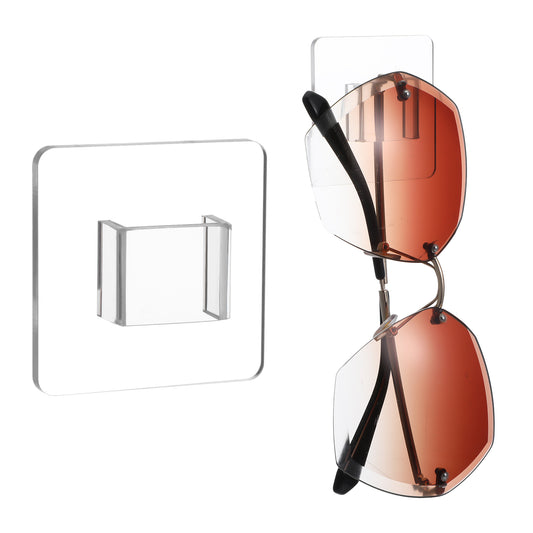 2Pcs Sunglass Organizer Wall Glasses Holder Acrylic Sunglasses Display Clear Eyeglasses Storage Eyeglass Hanger for Men Women Girls Office Living Room Bedroom Home Decor Glasses Stand Rack