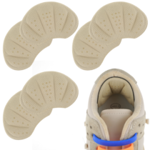 3 Pairs Heel Cushion Inserts, Anti-Slip Heel Grips Shoe Pads for Too Big Loose Shoes Fit, Beige Cushion Pads Shoe Filler to Prevent Heel Slipping Out, Rubbing and Bilsters for Women and Men