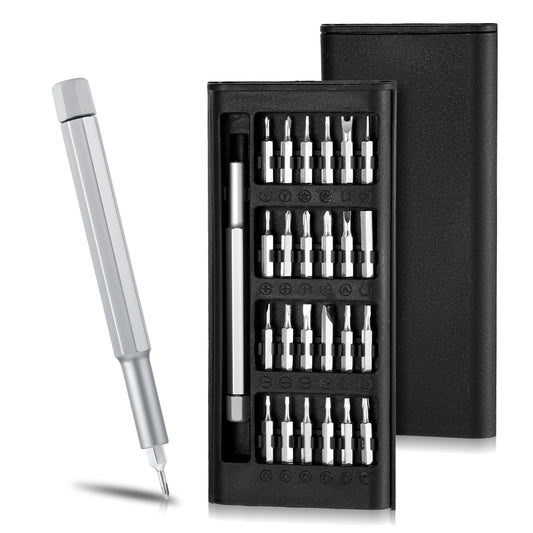 Small Precision Screwdriver Set Professional Magnetic Mini Repair Tool 24-in-1 Electronics Repair Tiny Kit Men Gift Screw Driver for Phone Computer Watch Laptop Ring Doorbell Eyeglass Camera