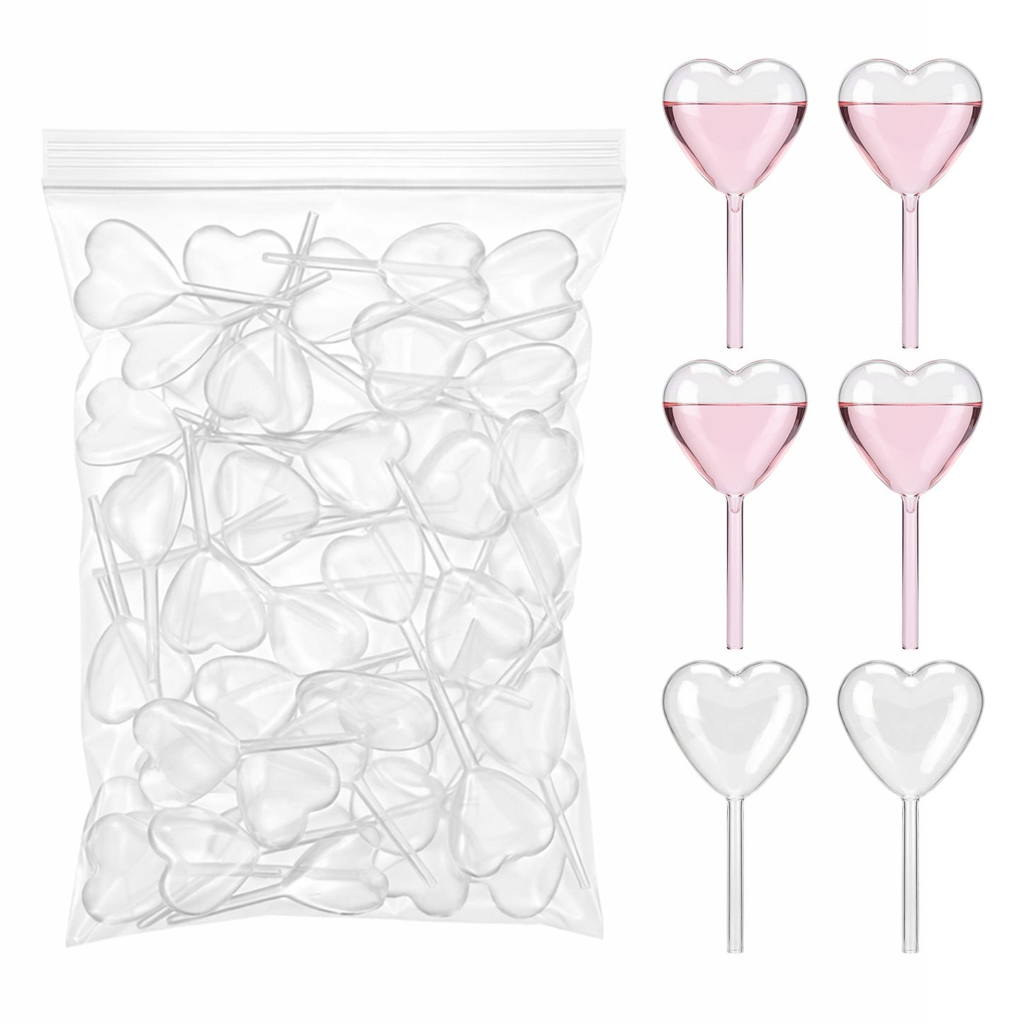 ElevateTech Disposable Plastic Transfer Pipettes Heart Style Cupcakes Pipettes PipettesDropper for Chocolate or Strawberries Ice Cream Crafting Makeup Tool