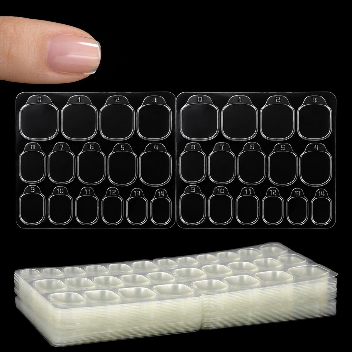 Hpmjz 900 Pcs Nail Adhesive Tabs Waterproof Breathable Glue Tabs Sticky Tab