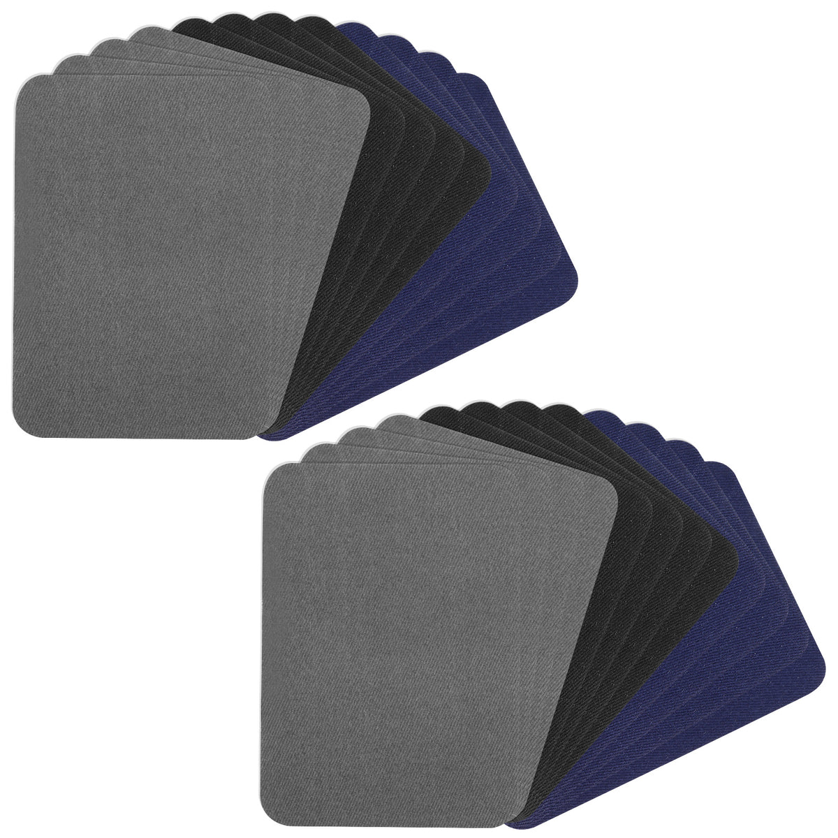 24Pcs Premium Polyester Fabric Iron-on Repair Patches Sew on Repair Patches