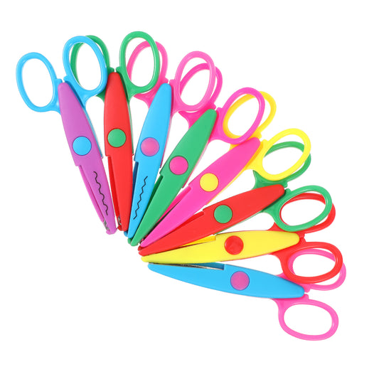 8 Pcs Craft Scissors 5 inch Serrated Craft Scissor Decorative Paper Edge Scissor Set 6 Pattern Colorful Zig Zag Scissors Crafting Scrapbooking Supplies for Teachers Crafts Scrapbooking DIY Projects
