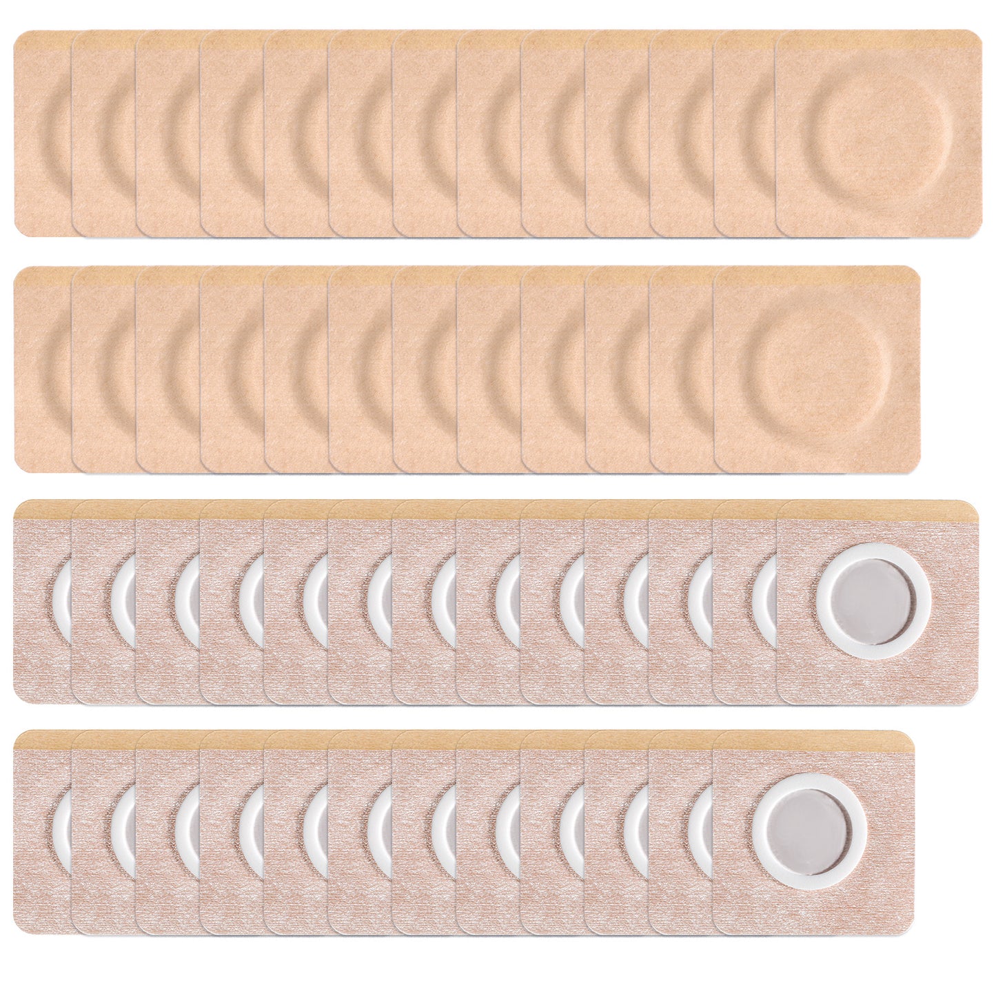 50pcs Disposable Castor Oil Belly Button Patch | 3.15" x 3.15"Highly Absorbent Self-Adhesive Castor Oil Pack Wrap for Stomach | Portable Organic Cotton Wraps Pack Covers, Skin Tone