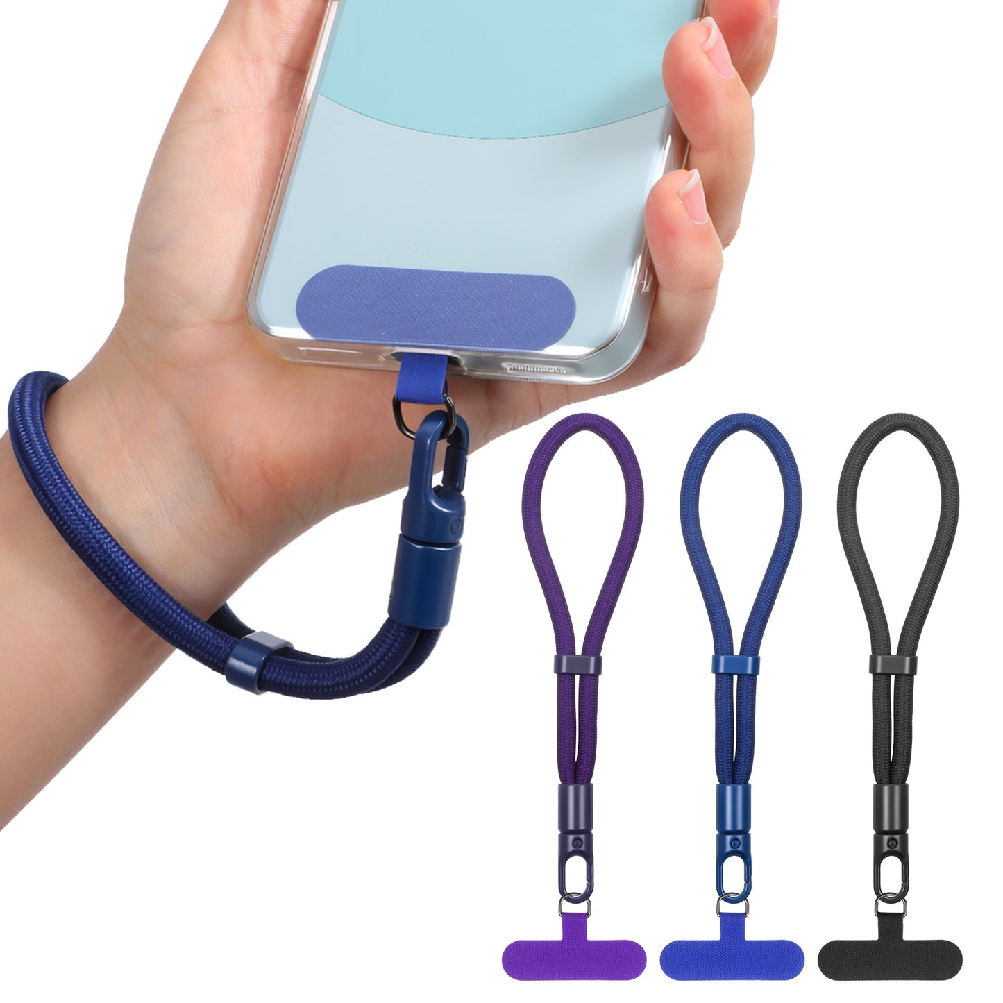 Sibba Phone Wrist Strap 3 PCS Adjustable Hand Wrist Lanyard with Tether Tabs for Smartphones Universal Cell Phone Strap for Keys USB Cards Women Men Compatible for i Phones Android Samsung