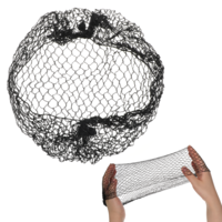 24 Pcs Black Invisible Elastic Edge Thicker Mesh Hair Nets Reusable Wig Net Elastic Mesh Buns Cover for Women Hair Bun Food Service Ballet Sleeping Bun Maker