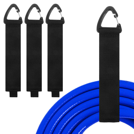 4 Pcs Extension Cord Organizer Suspension Hose Manager Type Durable Heavy Duty Cables Storage Straps with Hanging Triangle Buckle for Garage Garden Water Hose