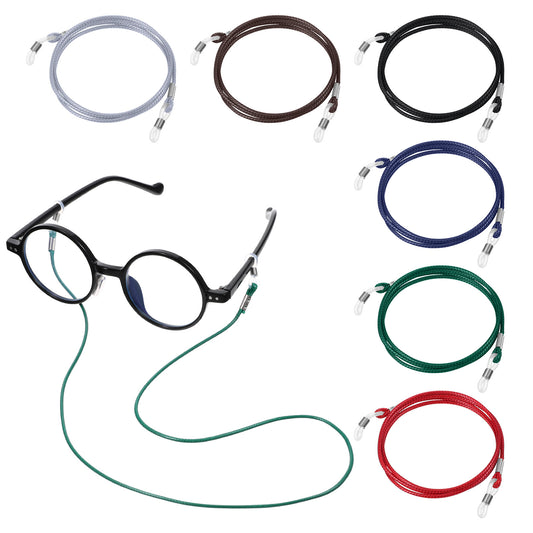 6 Pcs Eyeglass Strap Premium Eye Glasses String Adjustable Eyeglass Chain Lanyard Anti-slip Eyewear Retainer Multicolor Sunglass Holder Strap Eye Glass Accessory Chain Around Neck for Men Women