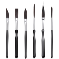 Hadnves 6 PCS Pinstriping Brush Kit High Performance Striping Brushes Professional Detail Script Liner Scroll Sword Dagger Striper Professional Travel Art Paintbrushes Paint Brushes for Lettering