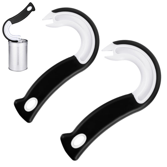 Sibba 2 Pcs Easy Open Ring Pull Can Opener Rings Tab Puller Soda Cap Opener Tool Manual Portable Lid Opening Kitchen Utensils for Short Nails Folks with Joint Lifter Tin Beer Can Travel