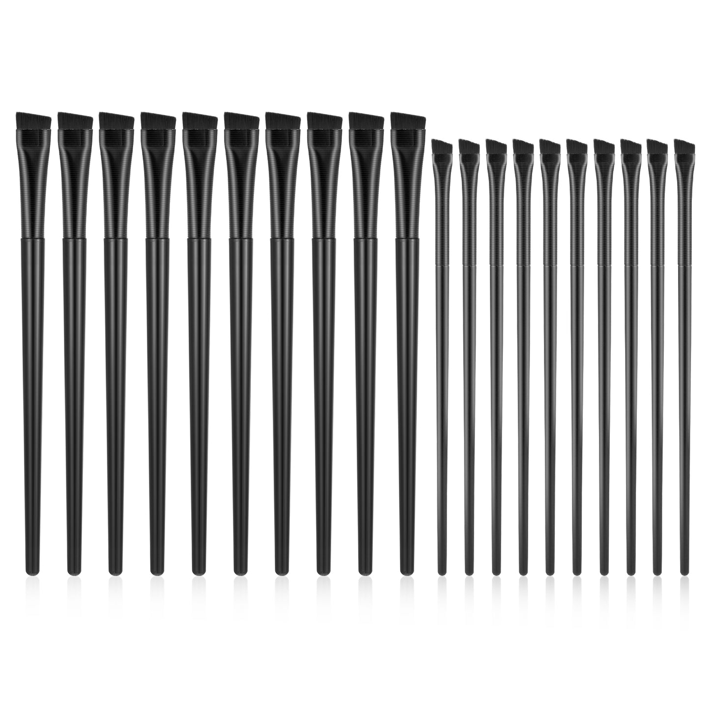 20 Pcs Angled Eyebrow Eyeliner Brush Eyebrow Tint Brush Flat Eyebrows Applicator Fine Angled Eyeliner Eyeshadow Eyebrows Makeup Brushes Applicator Ultra Thin Flat Eye Brushes Tool for Makeup