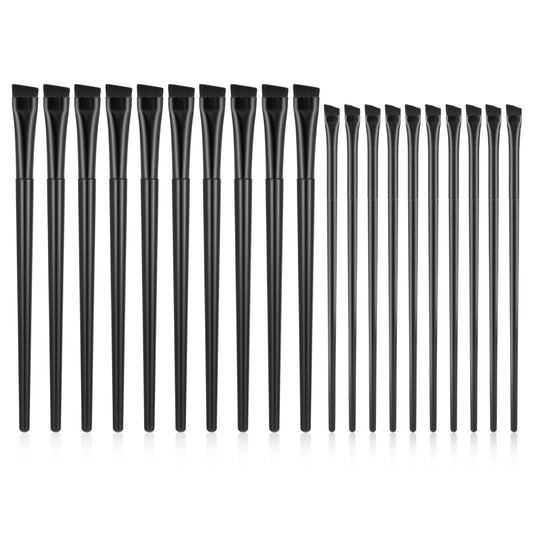 20 Pcs Angled Eyebrow Eyeliner Brush Eyebrow Tint Brush Flat Eyebrows Applicator Fine Angled Eyeliner Eyeshadow Eyebrows Makeup Brushes Applicator Ultra Thin Flat Eye Brushes Tool for Makeup