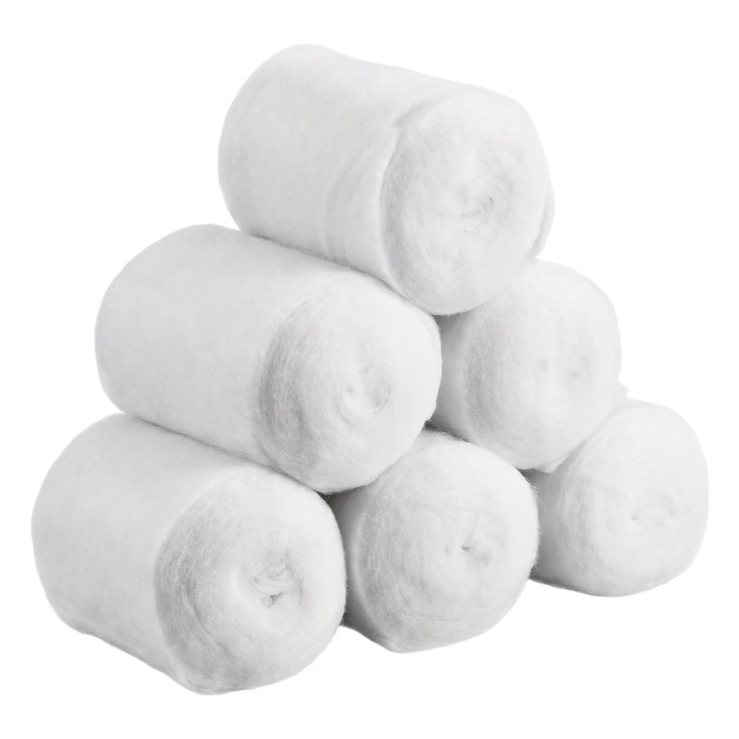 Gjinxi 6 Rolls Cast Padding, Individual Pack Soft Cotton Undercast Padding Wrap Bandage Cast Use with Plaster Cloth Gauze for Halloween Wrap Art Body Casts Mask Making Craft (6, 3 inches x 8.85 ft)