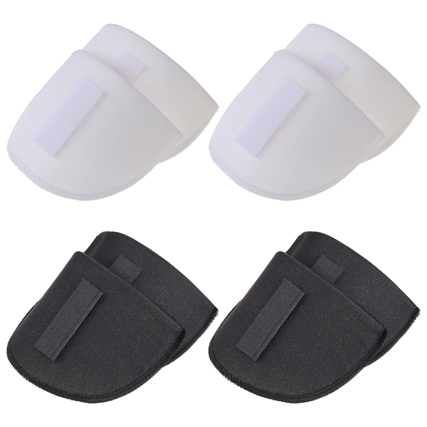 COMNICO 4 Pairs Set-in Shoulder Pads 2 Thicknesses(1cm+1.5cm) Breathable Sponge Foam Pads Shoulders Enhancer Sewing Accessories for Women Men Sloping High Low Shoulders Blazer Suit T-Shirt