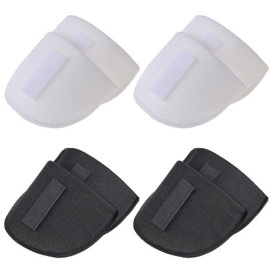 COMNICO 4 Pairs Set-in Shoulder Pads 2 Thicknesses(1cm+1.5cm) Breathable Sponge Foam Pads Shoulders Enhancer Sewing Accessories for Women Men Sloping High Low Shoulders Blazer Suit T-Shirt